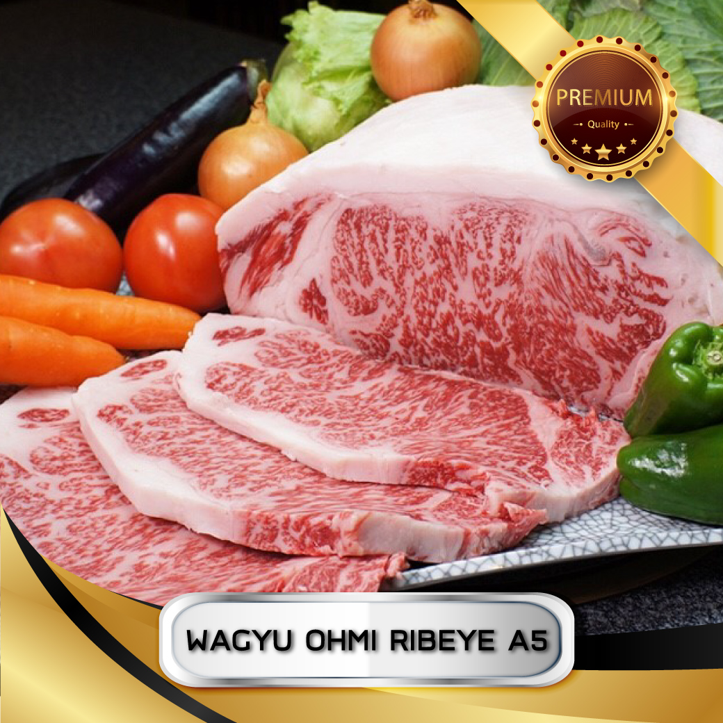 สเต็ก WAGYU OHMI RIBEYE A5