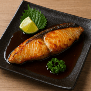 ปลาฮามาจิ ย่าง ซอส